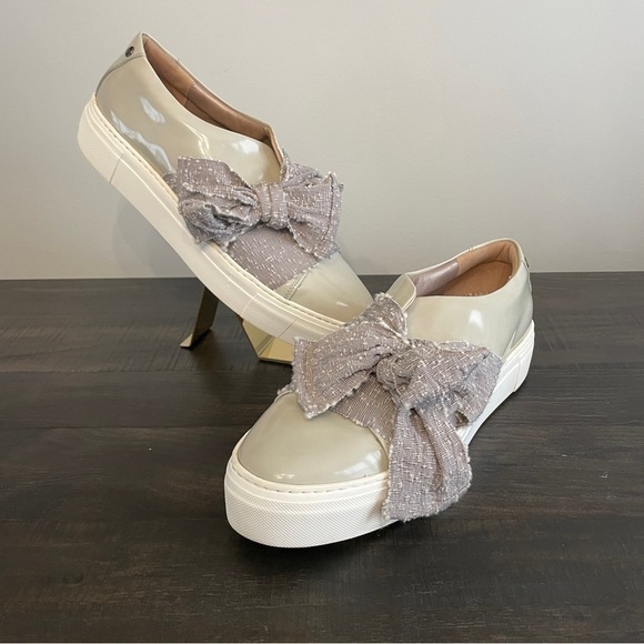 AGL Attilio Guisti Leombruni Marble Bow Slip-On Platform Sneakers EU 42 US 12 - Picture 1 of 11